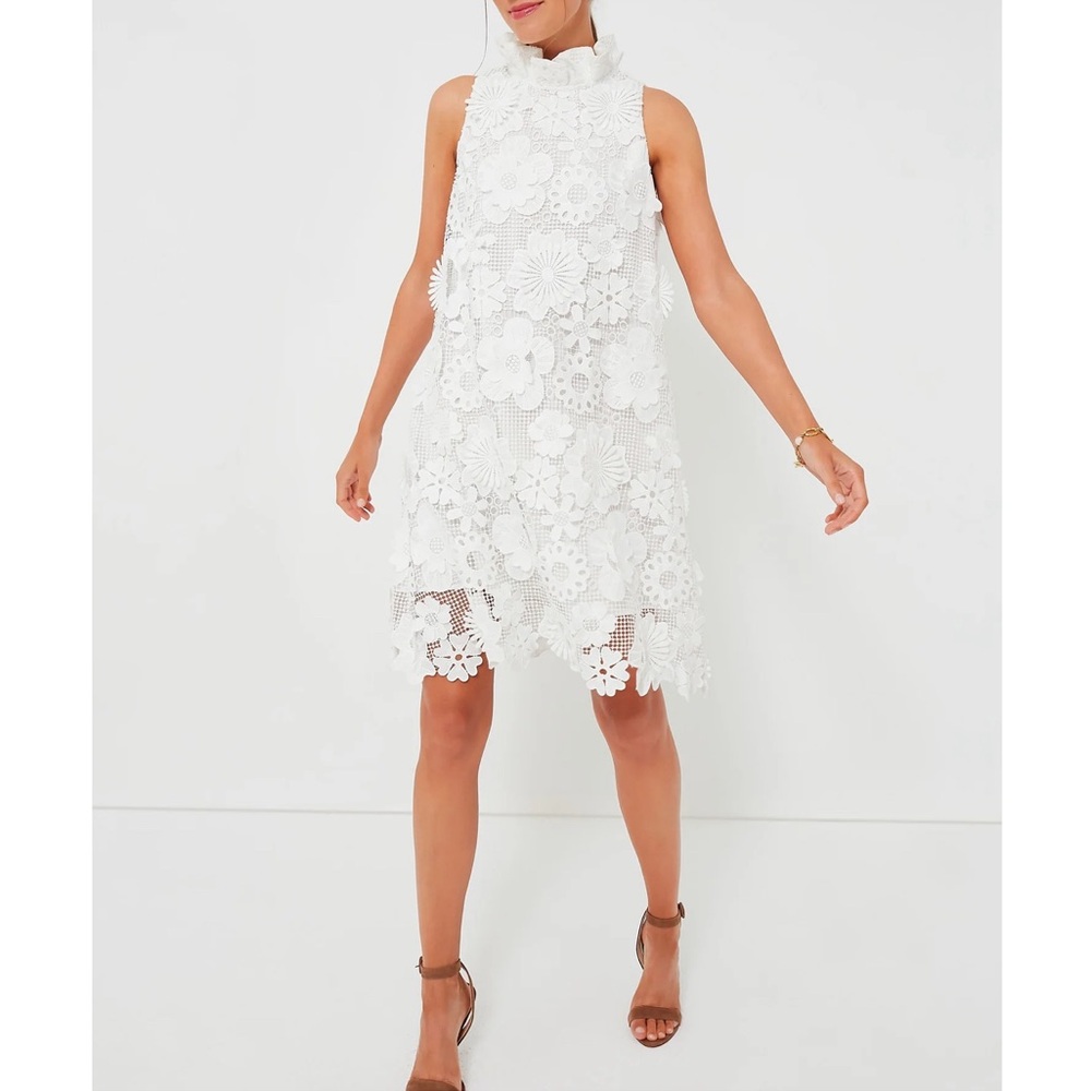 TUCKERNUCK White Blanc Guipure Lace Blythe Dress